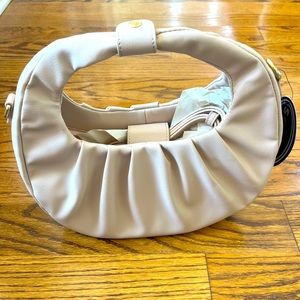 NWT Crescent leather like handbag Purse.